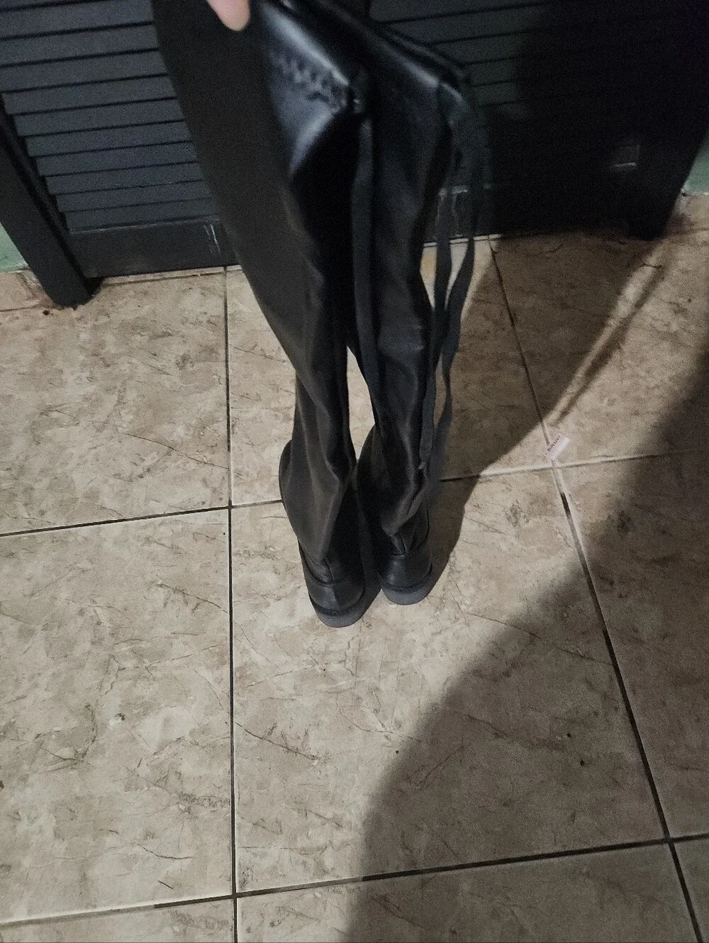 Shein New Black knee high boot women SIZE 9 1/2